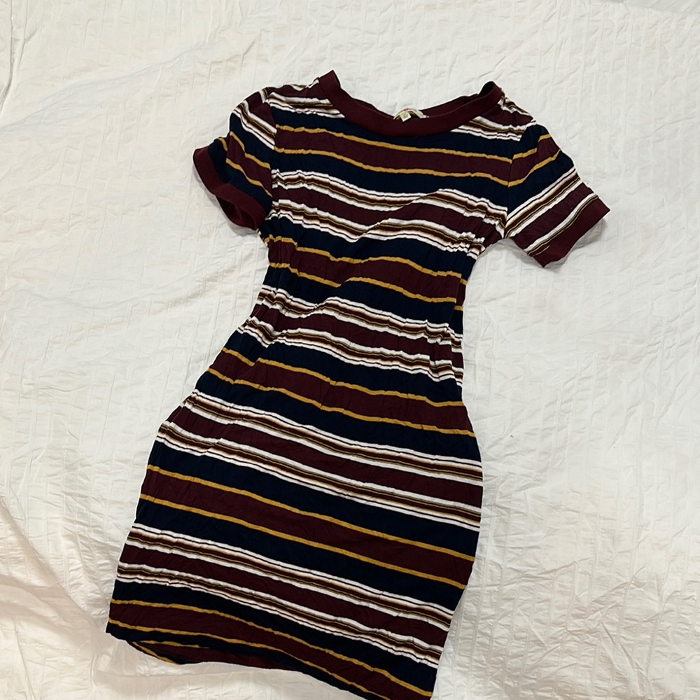 Striped Multicolor Dress mini body on